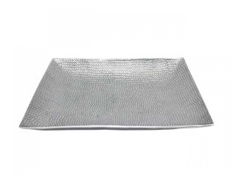 CHAROLA AMECA BOLITAS RECTANGULAR EXT GDE CHAROLAS EN PEWTER